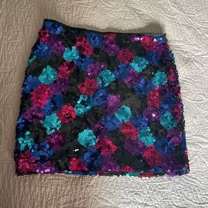 Sequin Mini Skirt - Multicolor